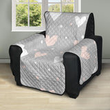 Heart pattern gray background Recliner Cover Protector