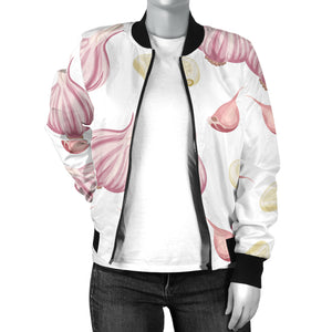 Garlic Pattern Women'S Bomber Jacket