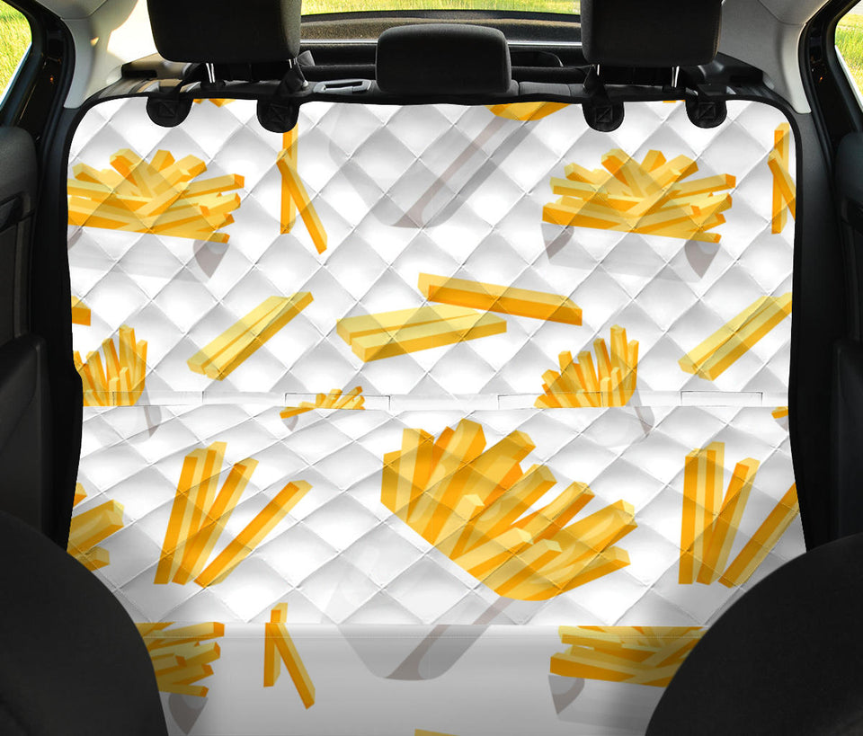 French Fries White Paper Box Pattern Dog Car Seat Covers