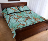 Monkey Palm tree background Quilt Bed Set