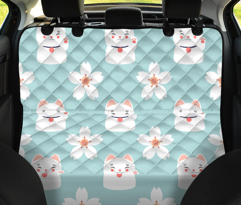 Maneki Neko Lucky Cat Sakura Dog Car Seat Covers