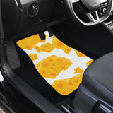 Cheese Slice Pattern Front And Back Car Mats