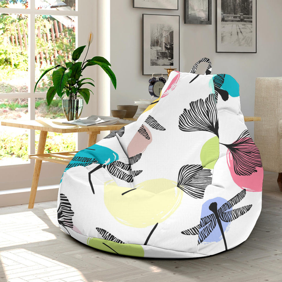 Dragonflies Ginkgo Leaves Pattern Bean Bag Cover