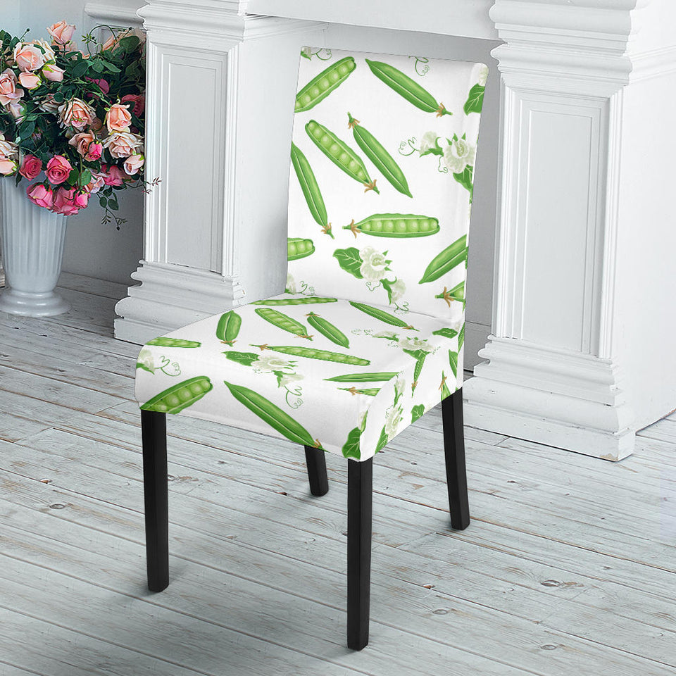 Green Peas Pattern Print Design 04 Dining Chair Slipcover