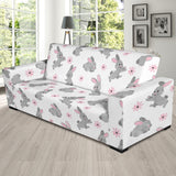 Watercolor Cute Rabbit Pattern Sofa Slipcover