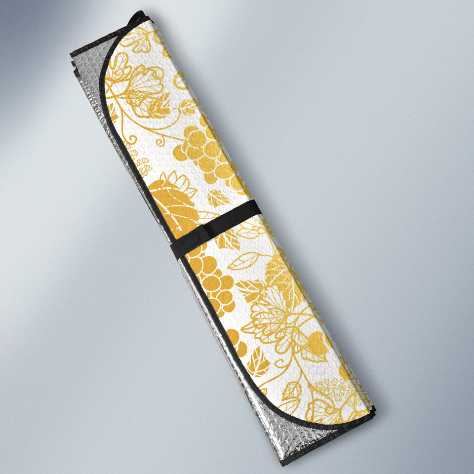Gold Grape Pattern Car Sun Shade