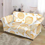 Hand Drawn Onion Pattern Loveseat Couch Slipcover