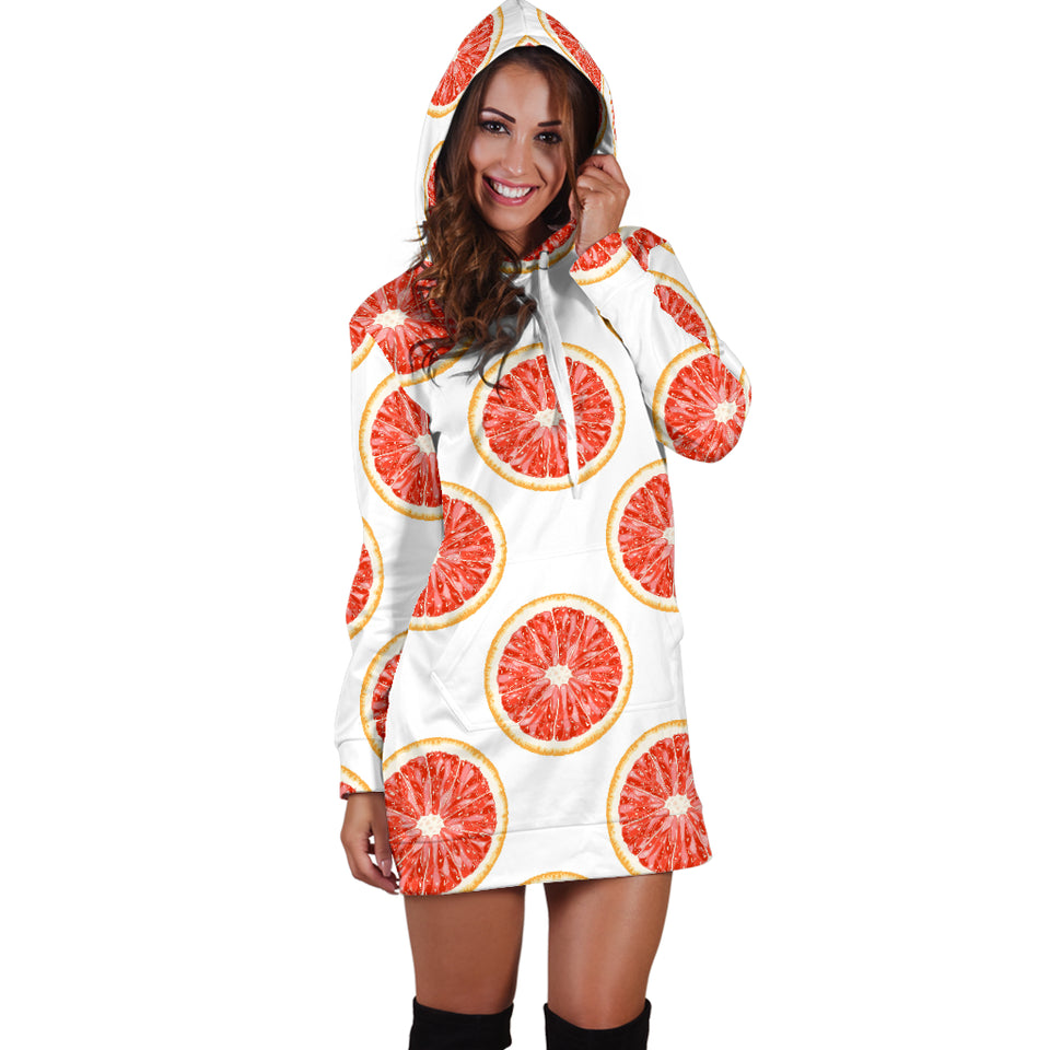 Grapefruit Pattern Women'S Hoodie Dress