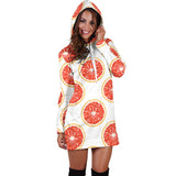 Grapefruit Pattern Women'S Hoodie Dress