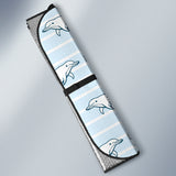 Dolphin Blue Striped Background Car Sun Shade