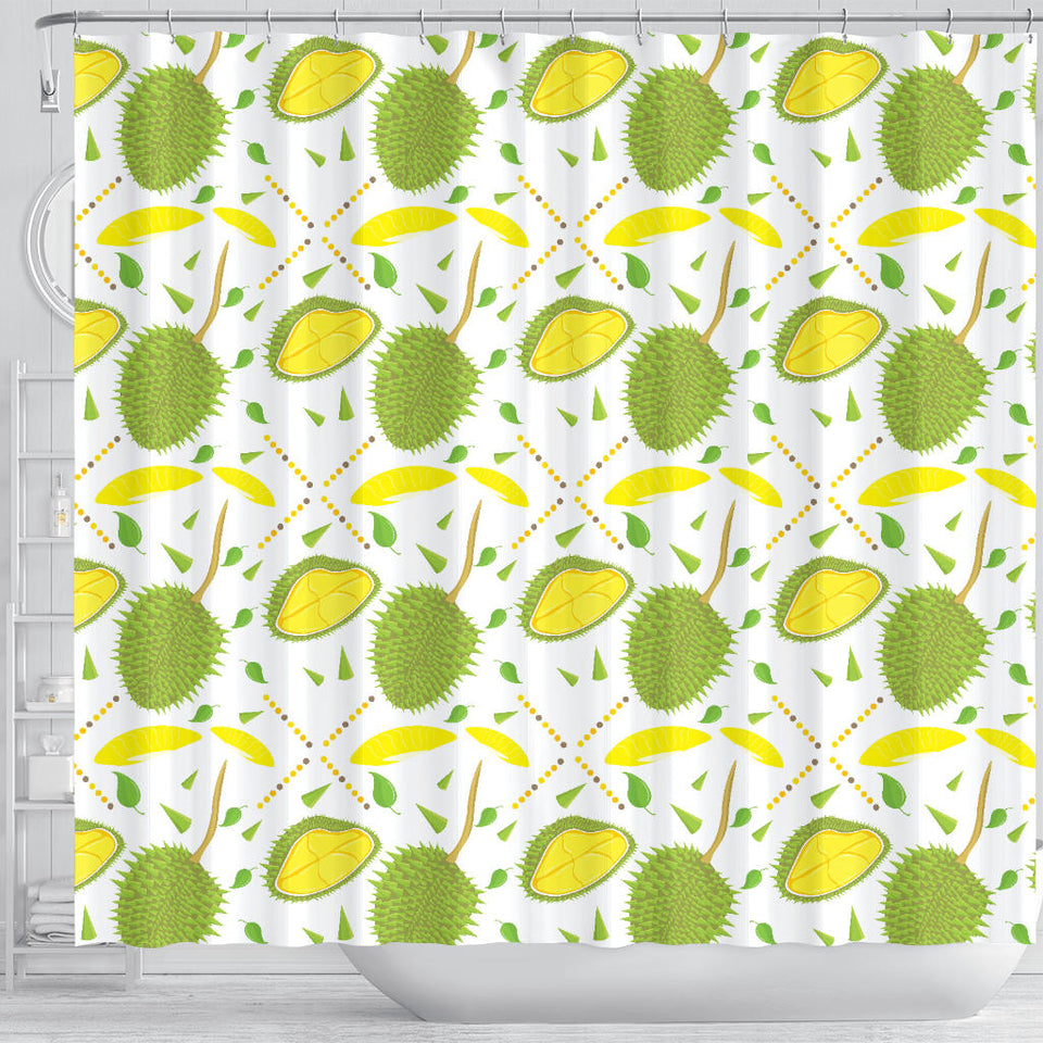 Durian Pattern Background Shower Curtain Fulfilled In US