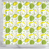 Durian Pattern Background Shower Curtain Fulfilled In US