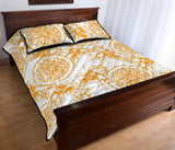 hand drawn orange fruit pattern Quilt Bed Set