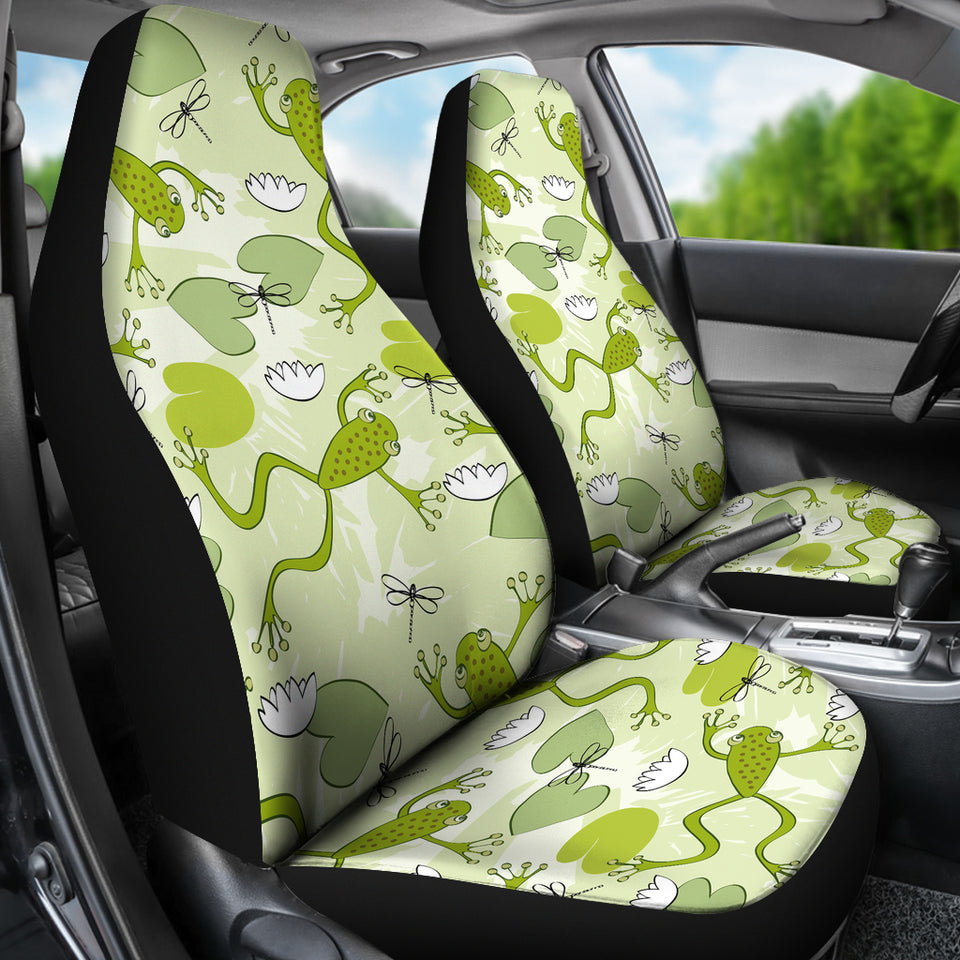 Cute Frog Dragonfly Pattern Universal Fit Car Seat Covers