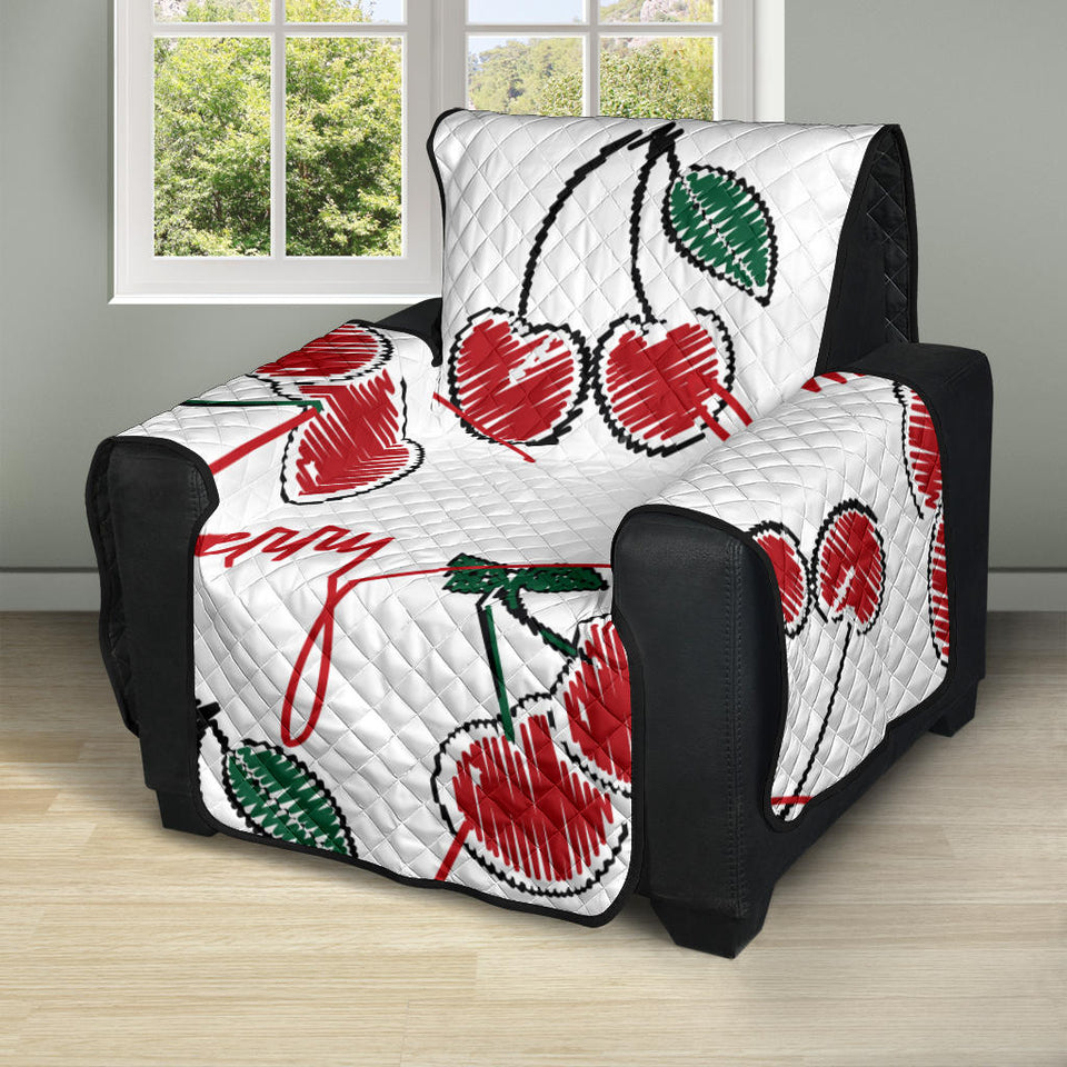 Hand drawn cherry pattern Recliner Cover Protector
