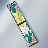 Cute Parrot Toucan Flamingo Cactus Exotic Leaves Pattern Car Sun Shade