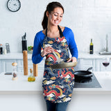 Blue Red Dragon Cloud Pattern Adjustable Apron