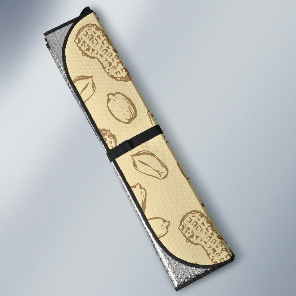 Hand Drawn Peanuts Pattern Car Sun Shade