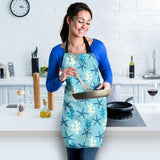 Blue Starfish Coral Reef Pattern Adjustable Apron