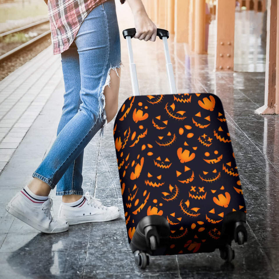 Halloween Pattern Pumpkin Background Luggage Covers