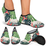 Heliconia Flowers, Palm And Monstera Leaves Aqua Shoes