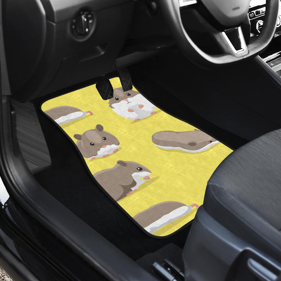 Cute Hamster Pattern Front And Back Car Mats