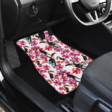 Toucan Flower Design Pattern Front Car Mats