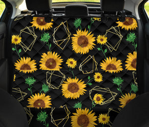 Sunflower Golden Polygonal Shapes Dog Car Seat Covers