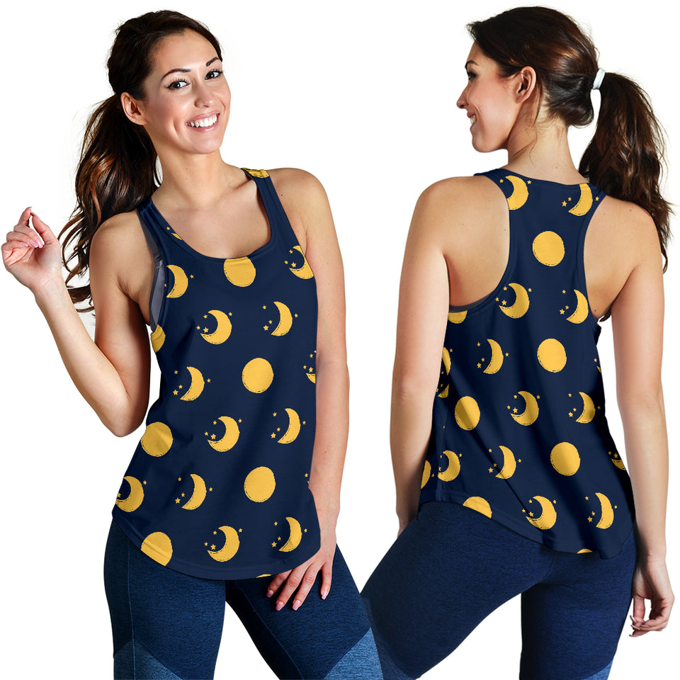 Moon star pattern Women Racerback Tank Top