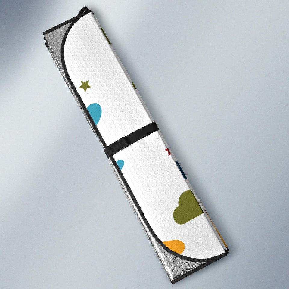 Airplane Star Cloud Colorful Car Sun Shade