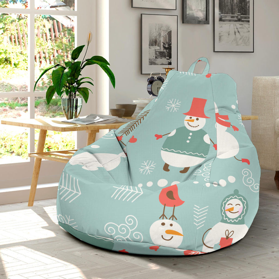 Cute Snowman Pattern Bean Bag Cover