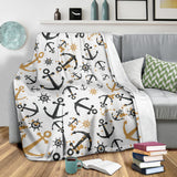 Anchors Rudders Pattern Premium Blanket