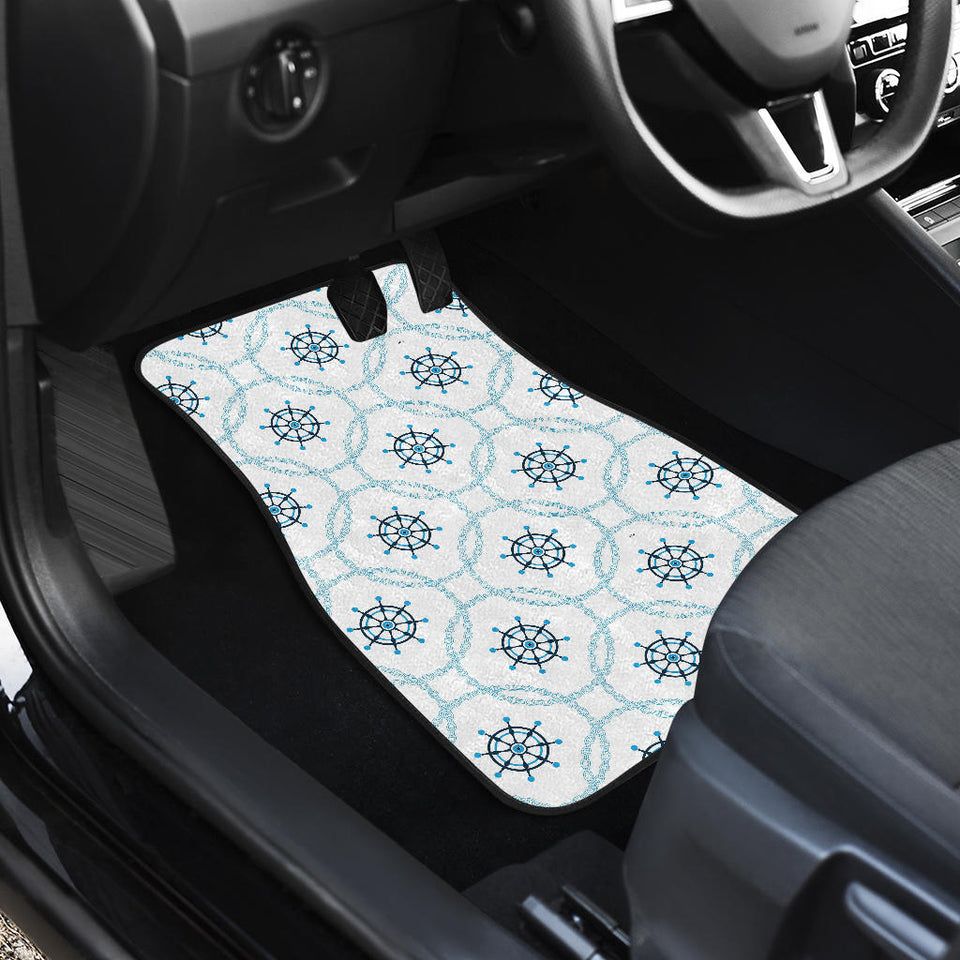Nautical Steering Wheel Chain Front Car Mats