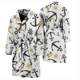 Anchors Rudders Pattern Men'S Bathrobe