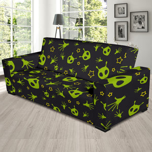 Alien Pattern Print Design 02 Sofa Slipcover