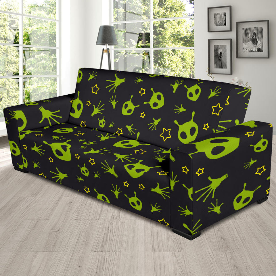 Alien Pattern Print Design 02 Sofa Slipcover