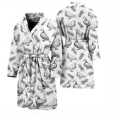 Pigeon Pattern Print Design 05 Men's Bathrobe