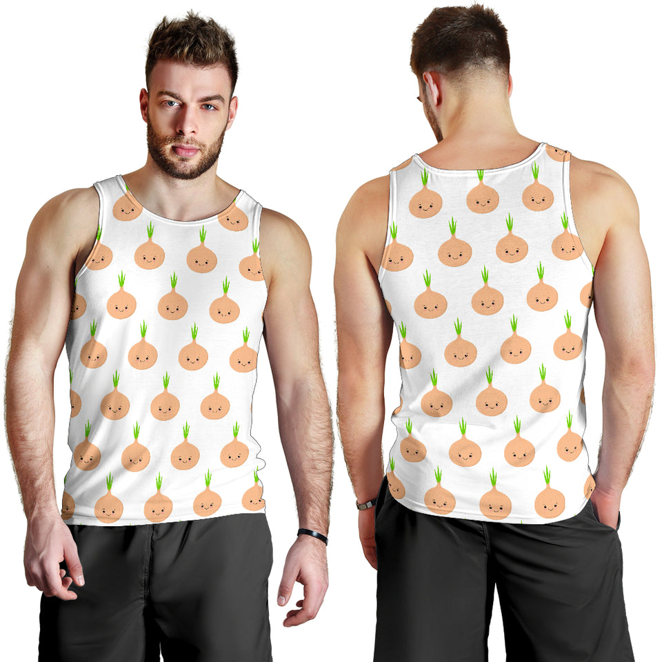 cute onions smiling faces Men Tank Top
