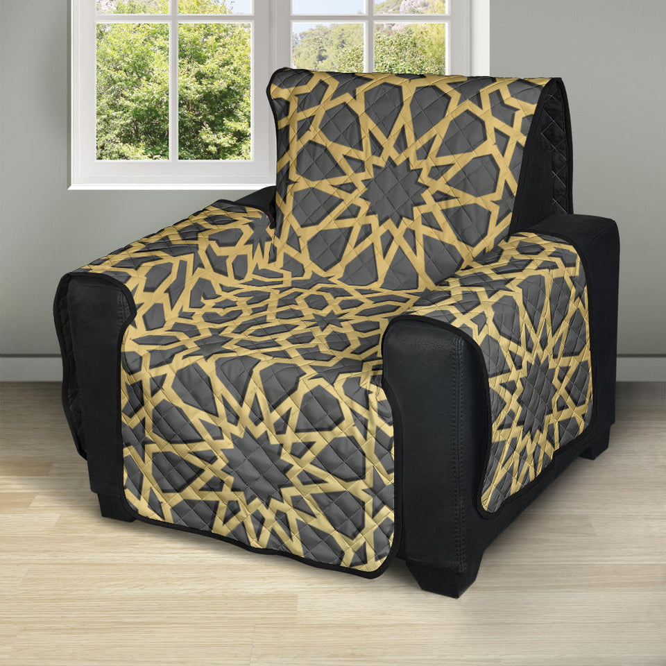 arabic star gold pattern Recliner Cover Protector