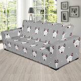 Bull Terrier Pattern Print Design 05 Sofa Slipcover