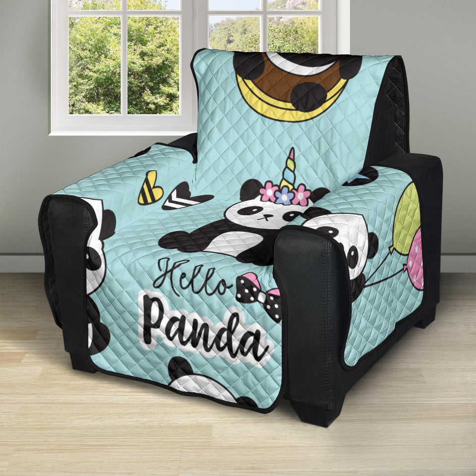 Cute baby panda pattern Recliner Cover Protector