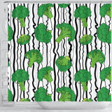 Cool Broccoli Pattern Shower Curtain Fulfilled In US