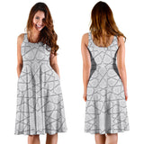 Arabic Star Pattern Sleeveless Midi Dress