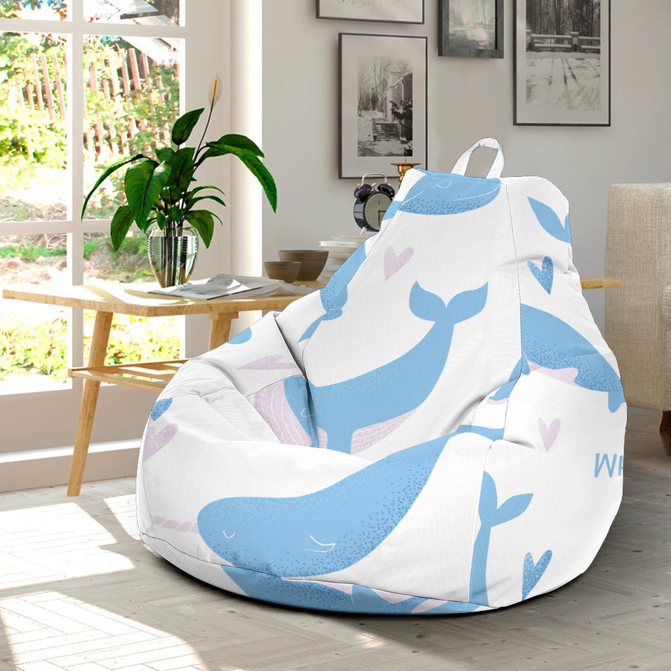 Blue Whale Pattern Bean Bag Cover