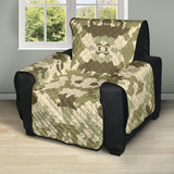 Light Green camo camouflage pattern Recliner Cover Protector