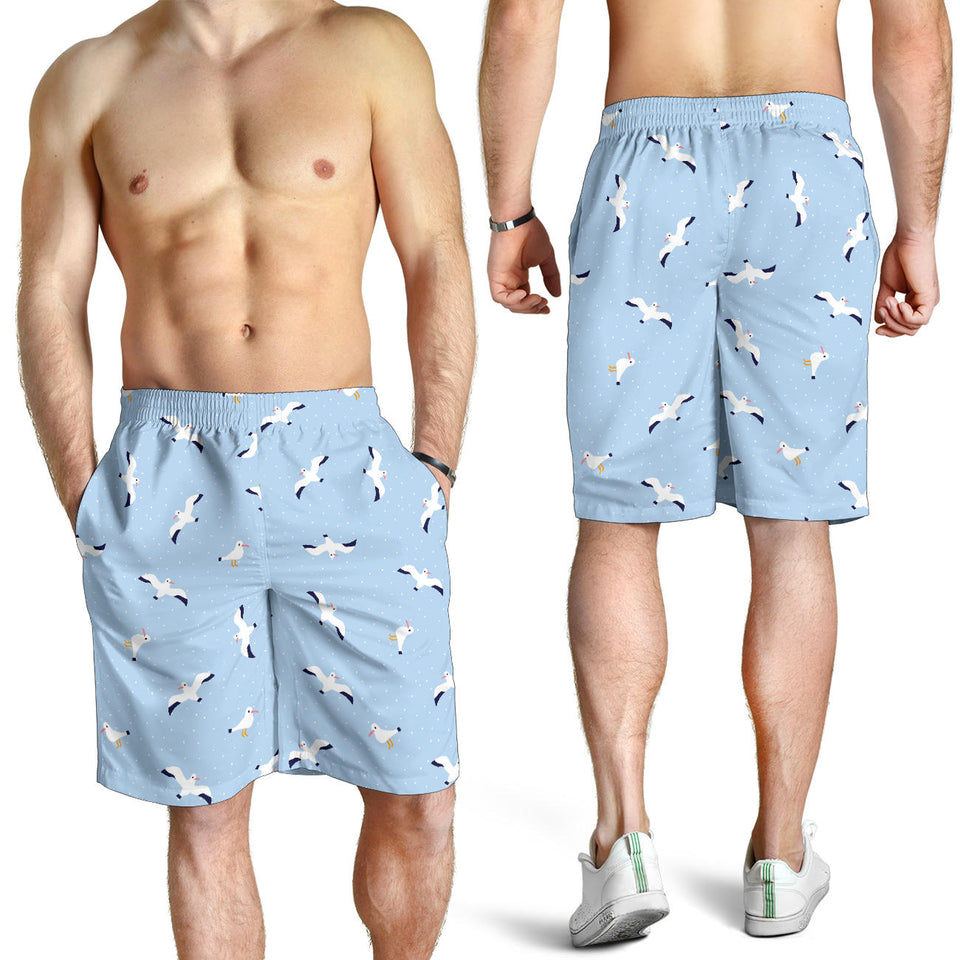 Seagull Pattern Print Design 02 Men Shorts