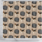 Beagle Pattern Shower Curtain Fulfilled In US