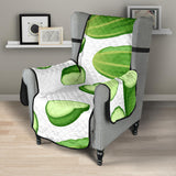 cucumber whole slices pattern Chair Cover Protector