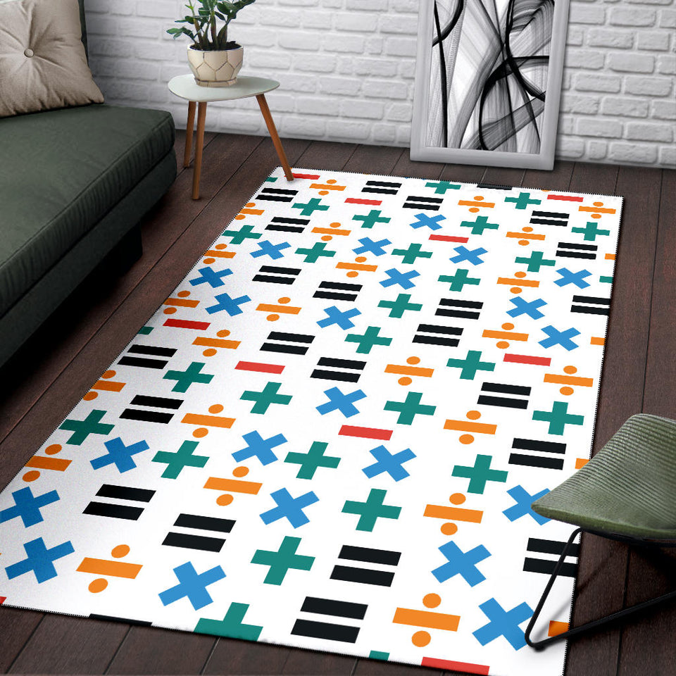 Math Pattern Print Design 05 Area Rug