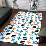 Math Pattern Print Design 05 Area Rug